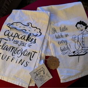 Fun Kitchen Linen and Cotton Towels (set of 3)